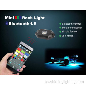 Controlador de aplicaciones de alta calidad 4 PCS Luces de roca RGB con control remoto LED RGBW RGB Luces de roca Kits de luz